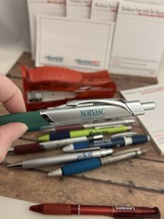 LOT 18 Advertising Pharmaceutical Drug Rep Promo Pens Stapler Notepads Untested
