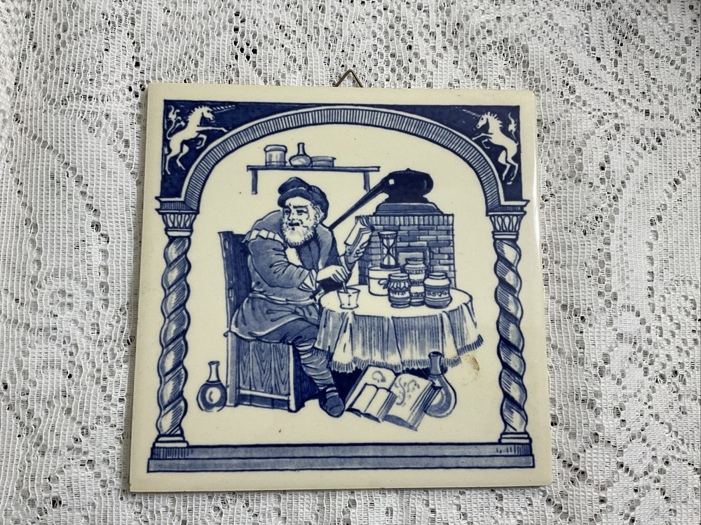 Pill Tile Hand Made Burroughs Wellcome Co. Made In Holland. Limited Edition.