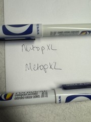 TOPROL-XR PENS: Blue & White, Plastic, Pharmaceutical Promo NEW Lot of 4