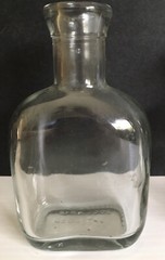 2 VTG 5 1/4”X4” Medicine Apothecary 200L ART 2039 Thick Potion Glass Bottles