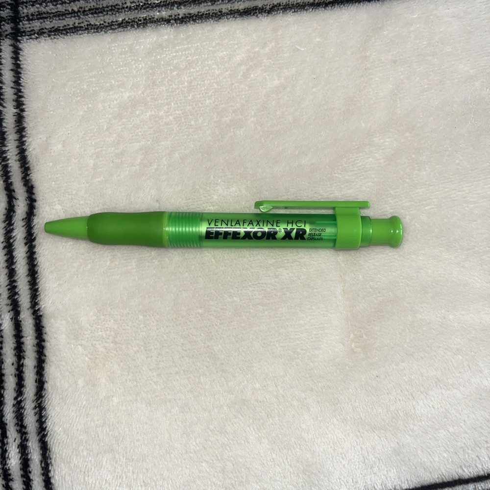Effexor XR Pen Pharmaceutical Rep Advertising Green Pen – Vintage