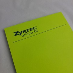 Vintage 2001 Zyrtec Notepad Neon Green Pharmaceutical Drug Rep Promo Pfizer