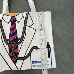 VTG Esgic Codene Capsule Medicine Pharmaceutical Swag Promo Ad Canvas Tote Bag