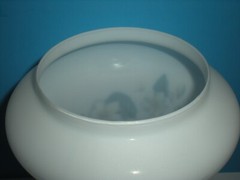13″ Apothecary Jar Canister Circus Tent Lid vtg Candy container Blue Floral