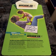 Effexor XR Clipboard Drug Rep Promo 2000s