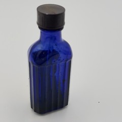 RARE Cobalt Blue Rexall Tincture of Iodine Antique Poison Bottle bottle EMPTY