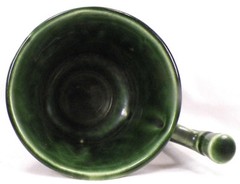 McCoy Cosmas & Damien Mug Mortar & Pestle Green Pottery Advertising Schering