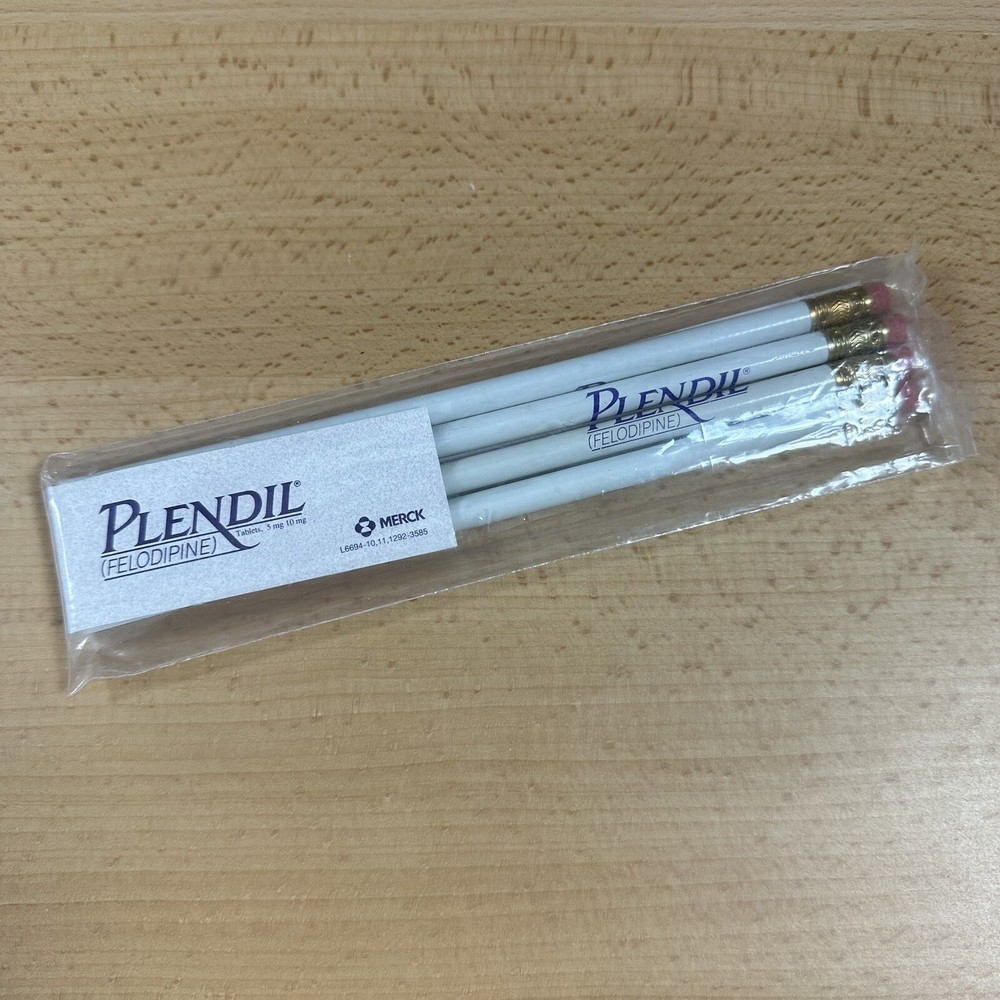 Plendil Drug Rep Pharmaceutical Advertising Pencil Office Supply Doctor Lot NEW