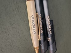 Vintage Viagra Drug Rep Promotional Ink Pens Lot Of 3
