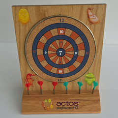 Actos Pioglitazone HCl Cork Dartboard Wood Display w/ Darts Drug Rep Promo
