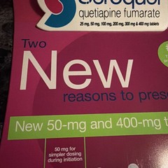 Seroquel New Tablet Size Clipboard Drug Rep Promo 2006 AstraZeneca