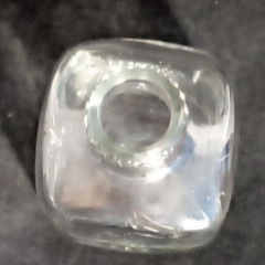 Vintage Lavoris Clear Glass Mouthwash Square Jar Bottle Starburst design EUC