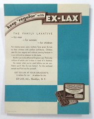 Vintage Ex-Lax Medicine Pharmacy Promotional Mailer Brochure Ad Laxative 1930s