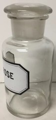 VTG APOTHECARY DRUGSTORE LABEL GLASS BOTTLE JAR GERMANY SUCROSE EIMER AMEND N.Y.