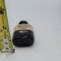MORPHINE Bottle VINTAGE PAREGORIC U.S. bottle EMPTY medicine glass
