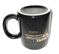 1990’s Pharmaceutical „Quinidex Extentabs“ Black & Gold Coffee Mug for Drs.