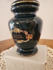 Apothecary 8.5″T Jar Peony (Paeonia Albiflora) Eli Lilly Navy Blue #19-662 READ