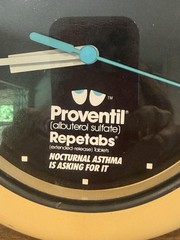 Vintage Pharmaceutical Merch Clock Proventil Advertising