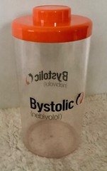 DRUG REP RARE BYSTOLIC CLEAR PLASTIC/ACRILIC CANISTER