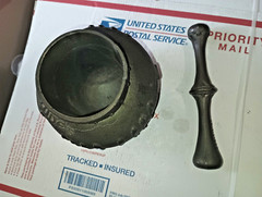 Vintage Brass RX Maimonides 1135-1204 Secundum Artem Mortar & Pestle Coricidin