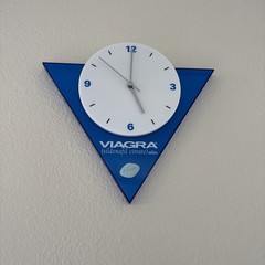 Vtg Viagra Pfizer Promotional Wall Clock Drug Rep Advertising Pharma Blue Pill