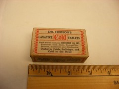 Antique Vtg Medical Dental Pharmacy – Dr. Hobson’s Laxative Tablets Box