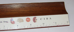 4 VINTAGE 1960s-70s PHARMACUTICAL ADVERTISING RULERS! CIBA/LILLY/PARKE-DAVIS!