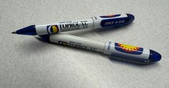 TOPROL-XR PENS: Blue & White, Plastic, Pharmaceutical Promo NEW Lot of 4
