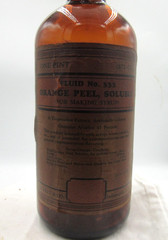 MM – 1940’s Eli Lilly Orange Peel Soluble Indianapolis 8″ Amber Medicine bottle