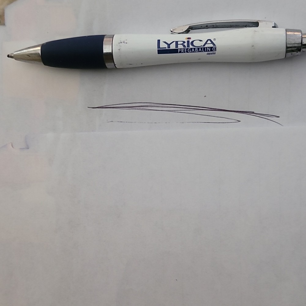 Lyrica Pregabalin Pharmaceutical Drug Rep Promotional Ballpoint Pen White/Blue