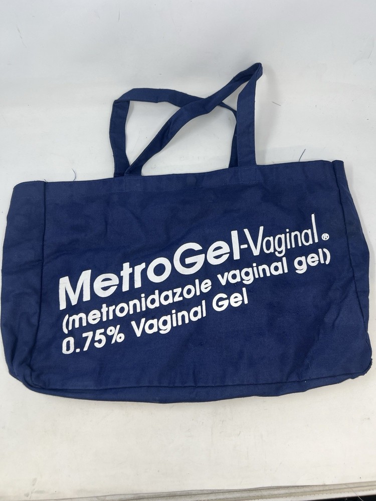 Vintage MetroGel Vaginal Pharma Promo Tote Bag Canvas Doctor Medical Advertising