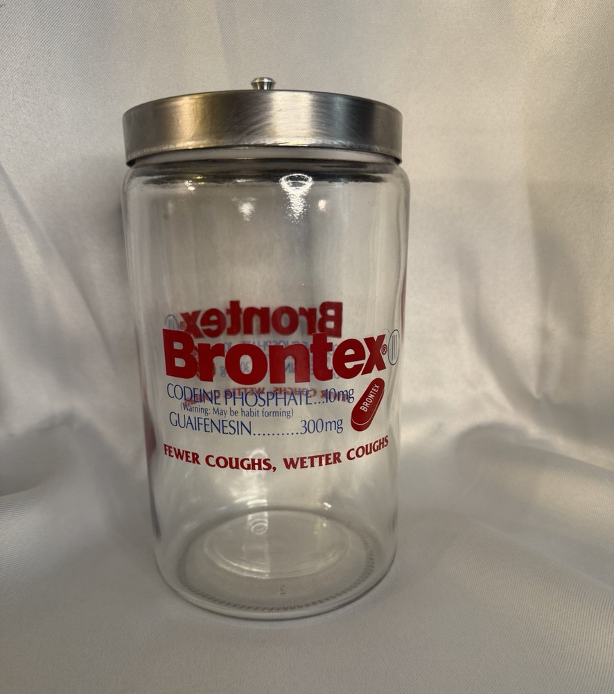 Brontex Advertisement Apothecary Jar Canister