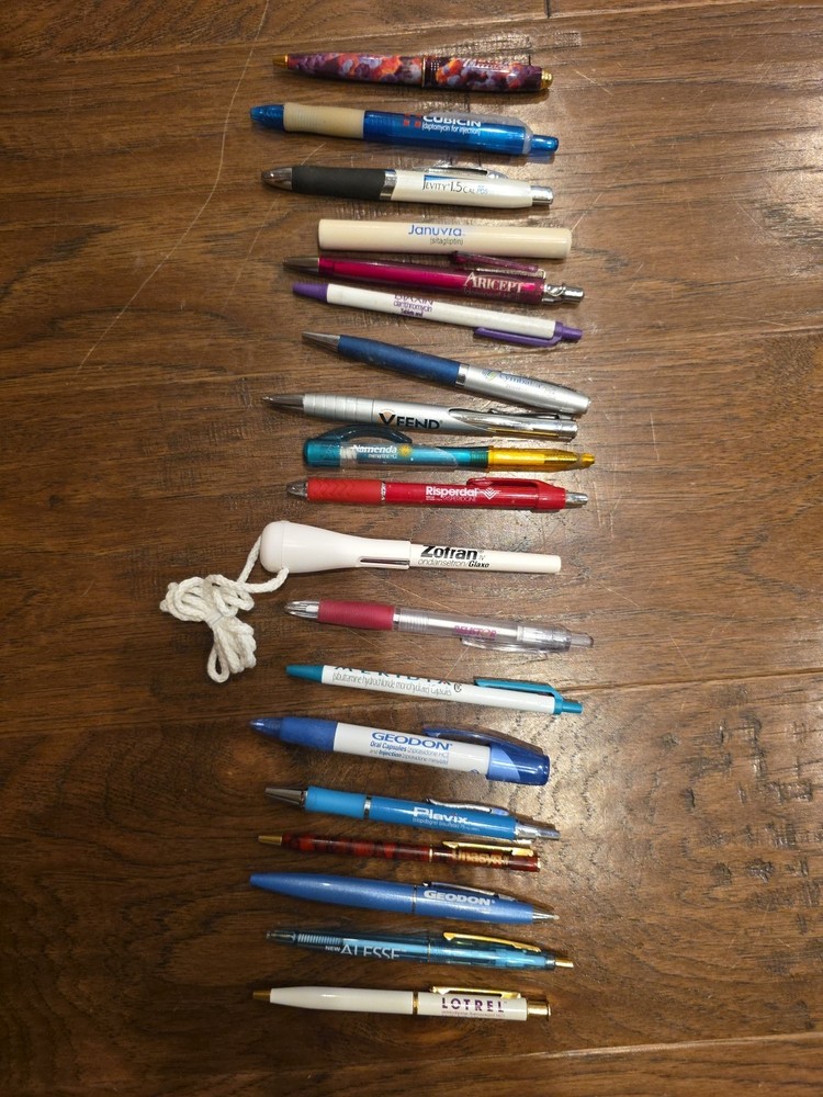 Pharmaceutical Drug Rep Advertising Pens Lot of 18