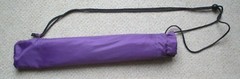 Stromberg golf folding push button umbrella 48in Sustiva logo purple with case