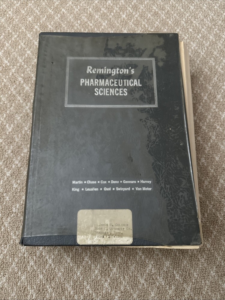 Remingtons Pharmaceutical Sciences 13th Edition 1965