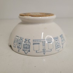 VTG Merck Sharp & Dohme Porcelain Pharmacy Mortar & Pestle Ashtray MSD C. Lamb