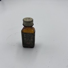 RARE Vintage Lilly Mercurous Iodide Yellow Glass Medicine Bottle Collectible