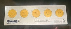 DILAUDID HYDROMORPHONE PAIN SCALE RULER Plastic -Pharmaceutical Rare Promo