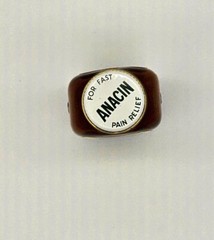 RARE VTG 1950s 1960s ANACIN WHITEHALL ASPIRIN BOTTLE – GOOD CONDITION