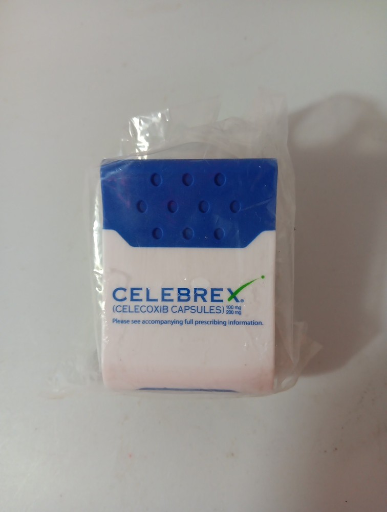 Celebrex Large Plastic Clip Advertising New In PACKAGE White Blue