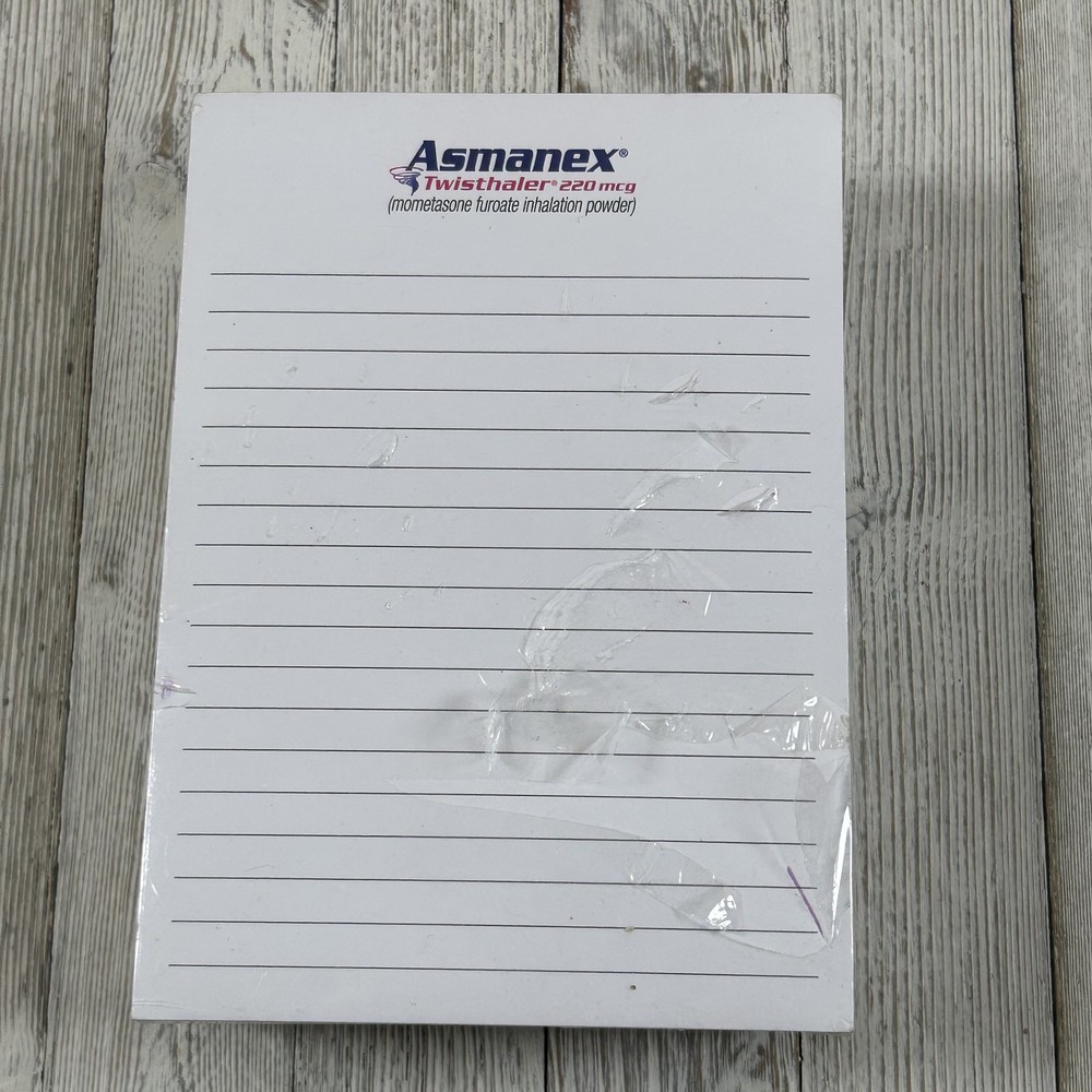 Asmanex Twisthaler 220mcg Pharmaceutical Promo Notepad Memo Pad New Sealed