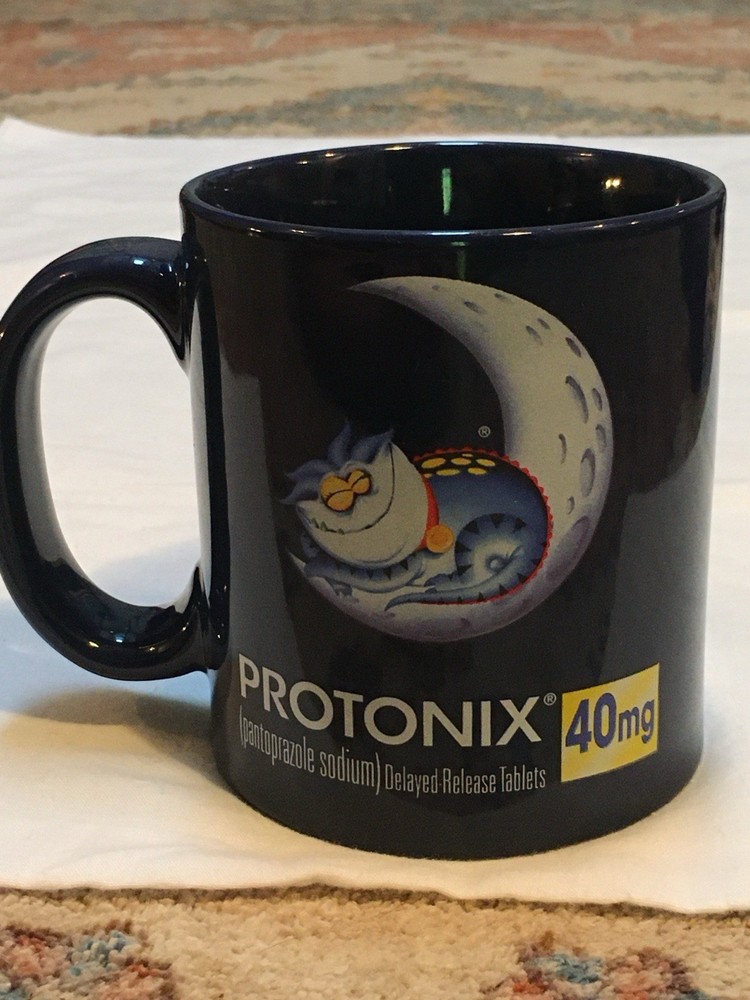 Protonix Pharmaceutical Drug Rep 12oz. Blue Mug