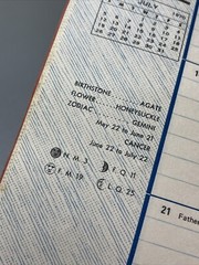 Rare Red Calendar Planner Book 1970 Drug Rep Pharmaceutical Promo Roerig Logos