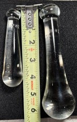 Pharmacy Pestles Clear Glass(Lot Of 3) 2-8 oz & 1-2 oz Excellent Used Condition