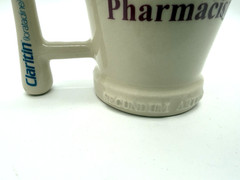 CLARITIN Mortar & Pestle Coffee Cup Mug “Ask Your Pharmacist” Advertising VTG