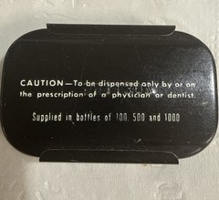 Abbott Labs Nembutal & Aspirin VTG EMPTY Sample Tin Rare Yellowjackets