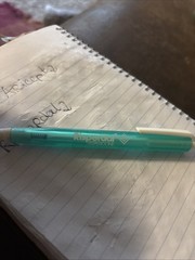 Risperdal Risperidone Pharmaceutical Ballpoint Pen. Teal triangle. Working
