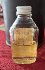 RARE vintage 1950s REXALL PHARMACY Glass Glycerin bottle MEDICAL, Paper Label