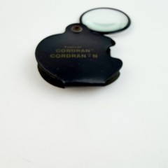 Libby Pocket Magnifier Pharmaceutical Drug Rep Haldrone Cordrane Promo Ad Black