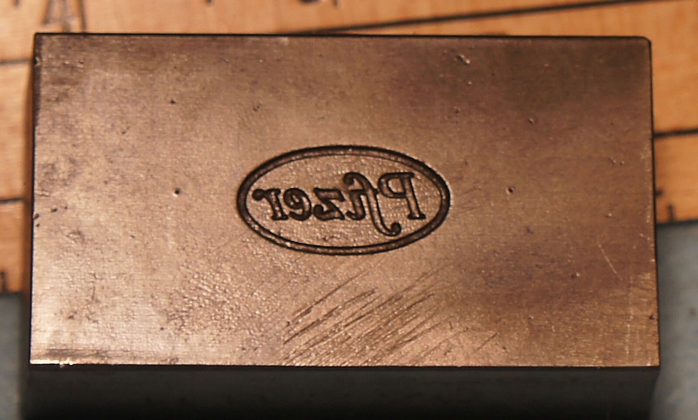 1956 PFIZER Pin STEEL STAMPING DIE Robbins RBX815